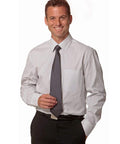 BENCHMARK Men's Ticking Stripe Long Sleeve Shirt M7200L Corporate Wear Benchmark   