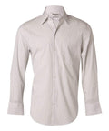 BENCHMARK Men's Ticking Stripe Short Sleeve Shirt M7200S Corporate Wear Benchmark Grey/White 40 