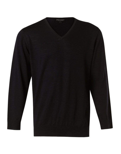 BENCHMARK Men's V-Neck Long Sleeves Jumper M9502 Corporate Wear Benchmark Navy S 