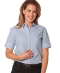 BENCHMARK Women's Balance Stripe Short Sleeve Shirt  M8234 Corporate Wear Benchmark Blue/White 6 