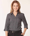 BENCHMARK Women's CoolDry 3/4 Sleeve Shirt M8600Q Corporate Wear Benchmark Charcoal 6 