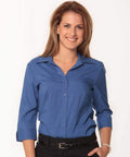 BENCHMARK Women's CoolDry 3/4 Sleeve Shirt M8600Q Corporate Wear Benchmark Royal 6 