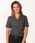 BENCHMARK Women's CoolDry Short Sleeve Overblouse M8614S Corporate Wear Benchmark Charcoal 6 