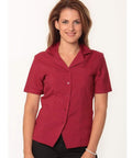 BENCHMARK Women's CoolDry Short Sleeve Overblouse M8614S Corporate Wear Benchmark Red 6 