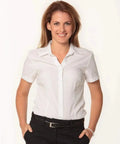 BENCHMARK Women's CoolDry Short Sleeve Shirt M8600S Corporate Wear Benchmark White 6 
