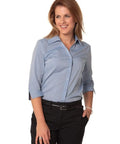 BENCHMARK Women's Fine Chambray 3/4 Sleeve Shirt M8013 Corporate Wear Benchmark   