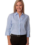 BENCHMARK Women's Fine Twill 3/4 Sleeve Shirt M8030Q Corporate Wear Benchmark   