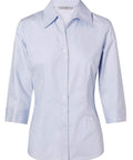 BENCHMARK Women's Fine Twill 3/4 Sleeve Shirt M8030Q Corporate Wear Benchmark Blue 6 
