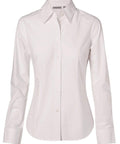 BENCHMARK Women's Fine Twill Long Sleeve Shirt M8030L Corporate Wear Benchmark White 6 
