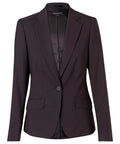 BENCHMARK Women's Poly/Viscose Stretch One Button Cropped Jacket M9205 Corporate Wear Benchmark Charcoal 6 