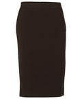 BENCHMARK Women's Poly/Viscose Stretch Stripe Mid Length Lined Pencil Skirt M9472 Corporate Wear Benchmark Black/Charcoal 6 