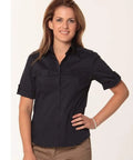 BENCHMARK Women's Short Sleeve Military Shirt M8911 Corporate Wear Benchmark Navy 6 