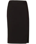 BENCHMARK Women's Wool Blend Stretch Mid Length Lined Pencil Skirt M9470 Corporate Wear Benchmark Navy 6 