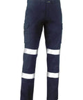 Bisley Taped Biomotion Stretch Cotton Drill Pants BPC6008T Work Wear Bisley Workwear Navy 74 L 