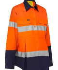 Bisley Workwear Work Wear Bisley WOMENS 3M TAPED HI VIS MATERNITY DRILL SHIRT BLM6456T