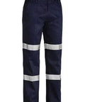 Bisley Workwear Work Wear NAVY (BPCT) / 77R BISLEY WORKWEAR 3M TAPED BIOMOTION COTTON DRILL WORK PANT BP6003T