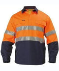 Bisley Workwear Work Wear BISLEY WORKWEAR 3M taped closed front hi-vis long sleeve shirt BTC6456