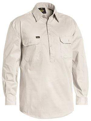 Bisley Workwear Work Wear BISLEY WORKWEAR CLOSED FRONT COOL LIGHTWEIGHT DRILL SHIRT LONG SLEEVE BSC6820