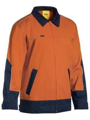 Bisley Workwear Work Wear BISLEY WORKWEAR HI VIS DRILL JACKET WITH LIQUID REPELLENT FINISH BJ6917