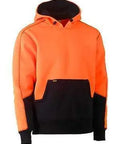 Bisley Workwear Work Wear YELLOW/NAVY (TT04) / S BISLEY WORKWEAR HI VIS FLEECE HOODIE PULLOVER BK6619