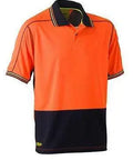 Bisley Workwear Work Wear YELLOW/NAVY (TT04) / S BISLEY WORKWEAR hi-vis polyester mesh polo shirt BK1219