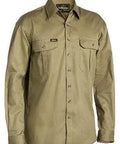 Bisley Workwear Work Wear BLACK (BBLK) / S BISLEY WORKWEAR ORIGINAL COTTON DRILL SHIRT LONG SLEEVE BS6433