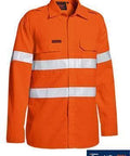 Bisley Workwear Work Wear ORANGE (BVEO) / XS BISLEY WORKWEAR tencate tecasafe plus 480 taped hi vis FR vented shirt BS8238T