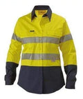 Bisley Workwear Work Wear BISLEY WORKWEAR WOMENS 3M TAPED COOL LIGHTWEIGHT HI VIS SHIRT - LONG SLEEVE BL6896