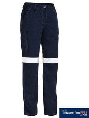 Bisley Workwear Work Wear NAVY (BPCT) / 8 BISLEY WORKWEAR WOMENS TENCATE TECASAFE® PLUS 700 TAPED FR CARGO PANT BPL8092T