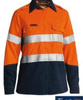 Bisley Workwear Work Wear BISLEY WORKWEAR WOMENS TENCATE TECASAFE® PLUS 700 TAPED HI VIS FR VENTED SHIRT LONG SLEEVE BL8082T