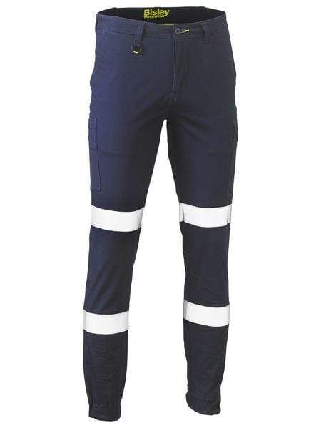 Bisley Workwear Work Wear Navy / 77 R Bisley TAPED BIOMOTION STRETCH COTTON DRILL  BPC6028T