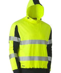 Bisley Workwear Worl Wear Yellow/Navy / XS Bisley TAPED HI VIS STRETCHY FLEECE HOODIE BK6815T