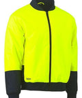 Bisley Workwear Worl Wear Yellow/Navy / XS Bisley TWO TONE HI VIS BOMBER JACKET BJ6730