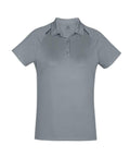 Biz Care Casual Wear Silver/Charcoal / 8 Biz Collection Academy Ladies Polo P012LS