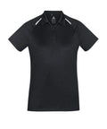 Biz Care Casual Wear Black/White / 8 Biz Collection Academy Ladies Polo P012LS