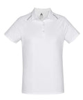 Biz Care Casual Wear White/Silver / 8 Biz Collection Academy Ladies Polo P012LS