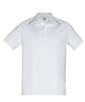 Biz Care Casual Wear White/Silver / S Biz Collection Academy Mens Polo P012MS