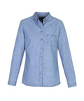 Biz Care Corporate Wear Blue / 6 Biz Collection Indie Ladies L/S Shirt S017LL