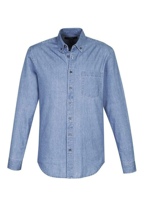 Biz Care Corporate Wear Blue / XS Biz Collection Indie Mens L/S Shirt S017ML