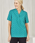 Biz Care Womens Easy Stretch Daisy Print Tunic CS950LS - Simply Scrubs Australia