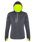 Biz Collection Active Wear Grey/Fluoro Yellow / XS Biz Collection Women’s Pace Hoodie SW635L