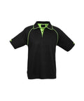 Biz Collection Casual Wear Black/Fluoro Lime / S Biz Collection Men’s Fusion Polo P29012