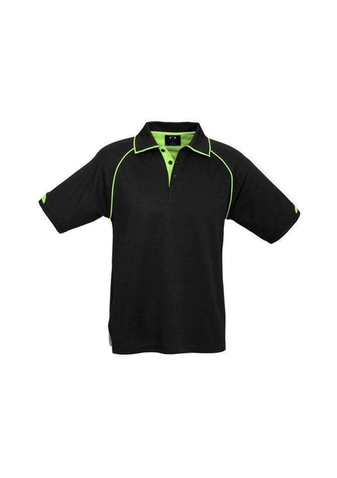 Biz Collection Casual Wear Black/Fluoro Lime / S Biz Collection Men’s Fusion Polo P29012