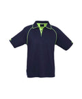 Biz Collection Casual Wear Navy/Fluoro Lime / S Biz Collection Men’s Fusion Polo P29012