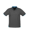 Biz Collection Casual Wear Steel Grey/Cyan Blue / S Biz Collection Men’s Jet Polo P226MS