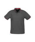 Biz Collection Casual Wear Steel Grey/Red / S Biz Collection Men’s Jet Polo P226MS