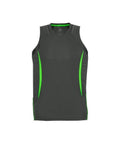 Biz Collection Casual Wear Grey/Fluro Lime / S Biz Collection Men’s Razor Singlet SG407M