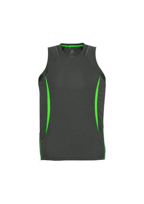 Biz Collection Casual Wear Grey/Fluro Lime / S Biz Collection Men’s Razor Singlet SG407M