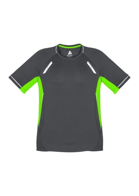 Biz Collection Casual Wear Grey/Fluoro Lime/Silver / S Biz Collection Men’s Renegade Tee T701MS