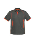 Biz Collection Casual Wear Grey/Fluoro Orange / 4 Biz Collection Razor Kids Polo P405KS